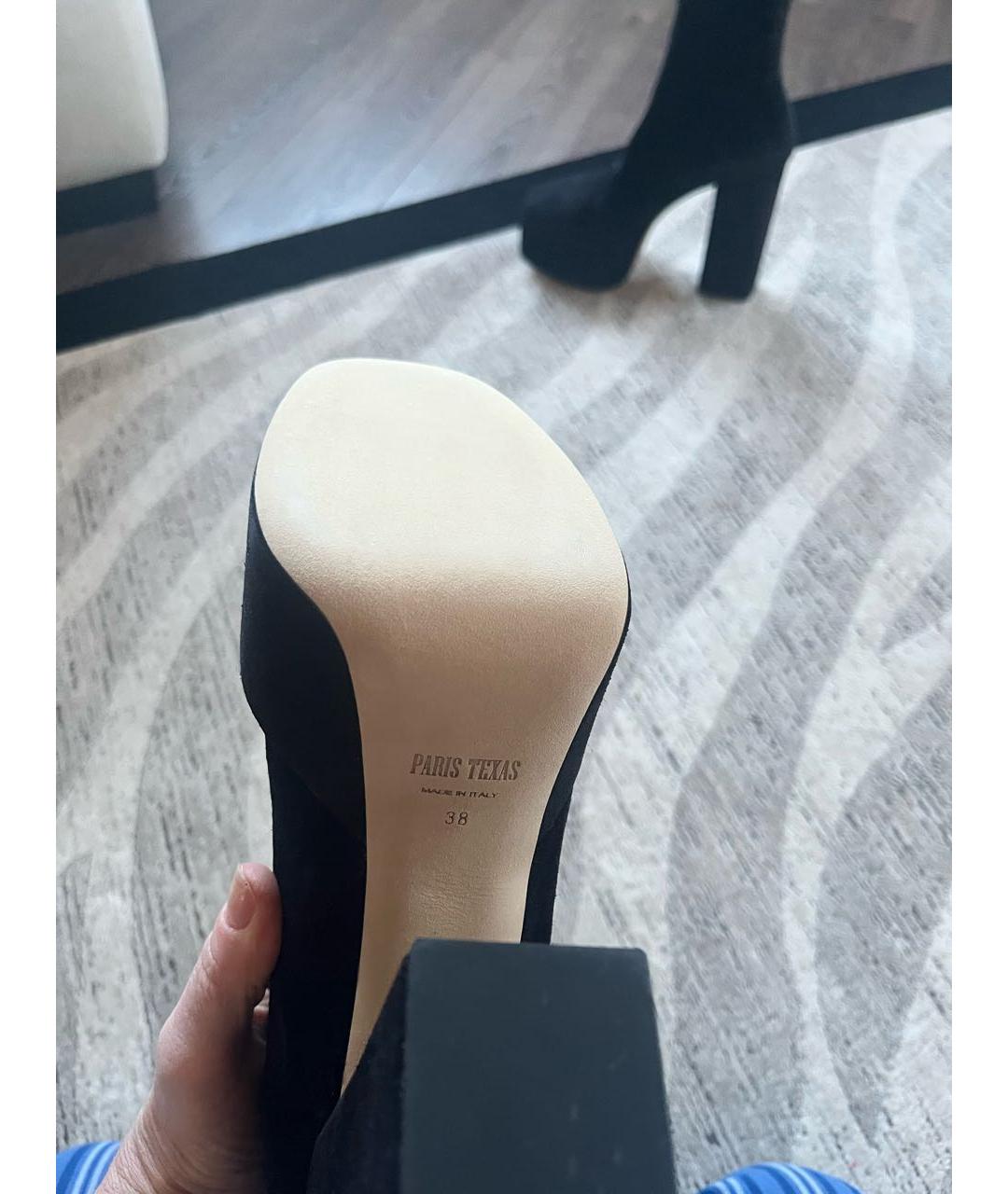 PARIS TEXAS Черные замшевые ботильоны, фото 4