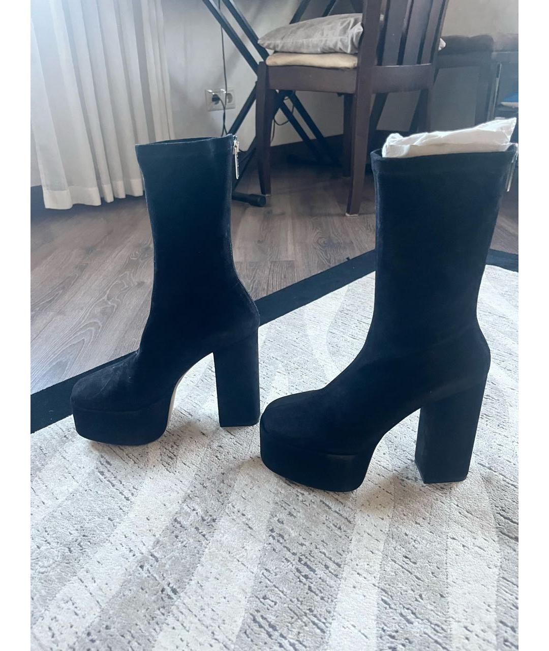 PARIS TEXAS Черные замшевые ботильоны, фото 3