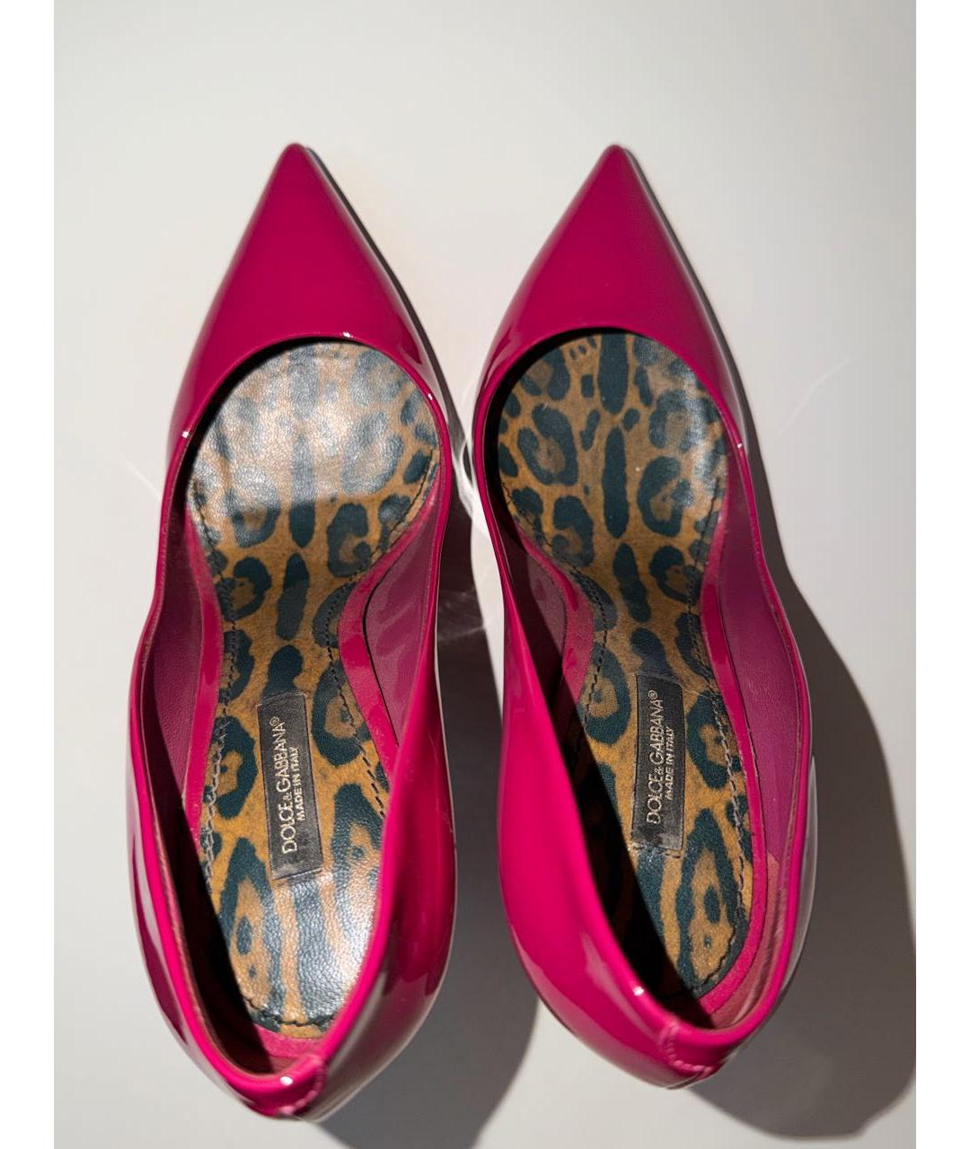 DOLCE&GABBANA Фуксия туфли из лакированной кожи, фото 3