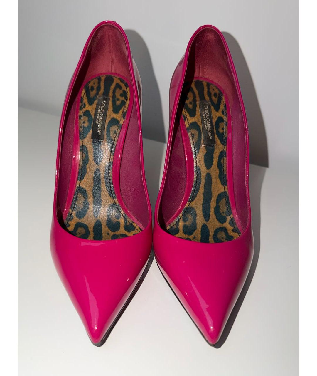 DOLCE&GABBANA Фуксия туфли из лакированной кожи, фото 2