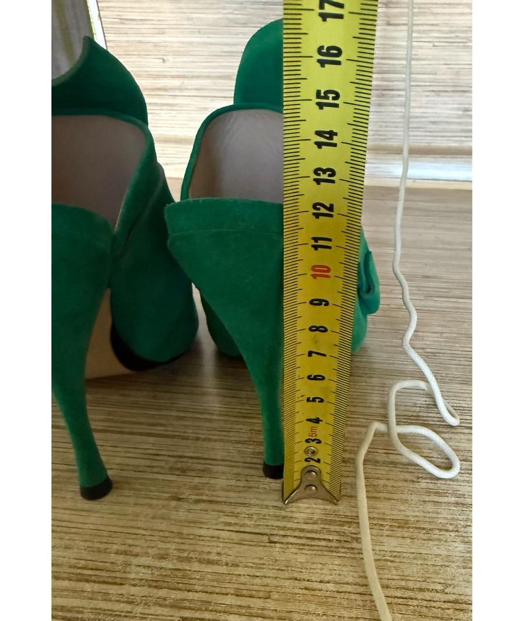 NO. 21 Зеленые замшевые мюли, фото 6