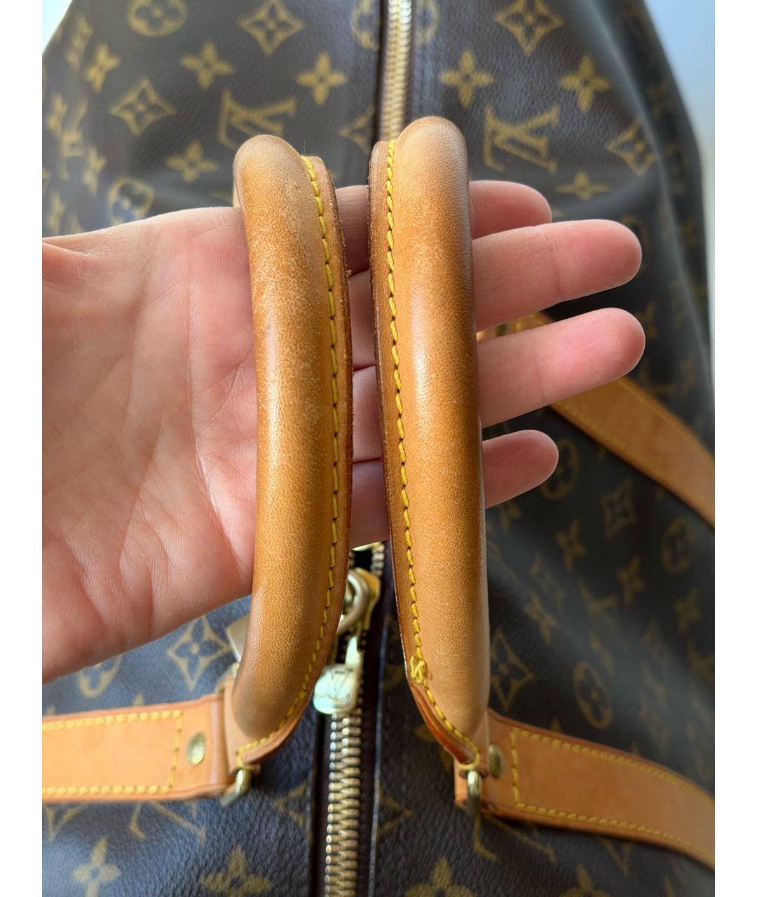 LOUIS VUITTON Коричневая дорожная/спортивная сумка из искусственной кожи, фото 5