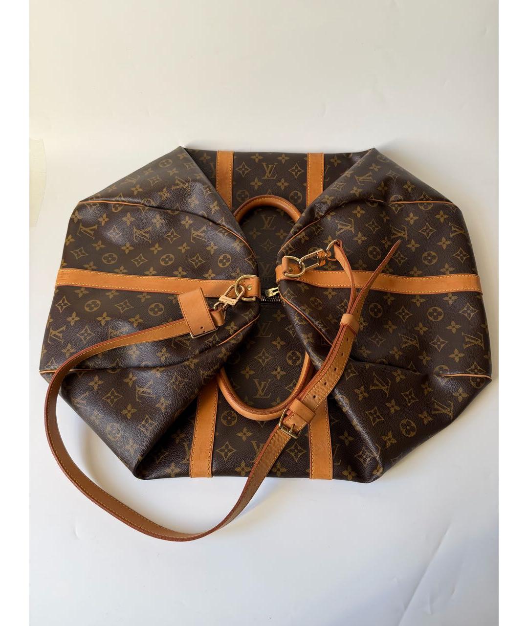 LOUIS VUITTON Коричневая дорожная/спортивная сумка из искусственной кожи, фото 2