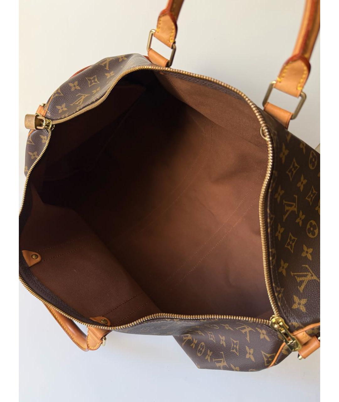 LOUIS VUITTON Коричневая дорожная/спортивная сумка из искусственной кожи, фото 8