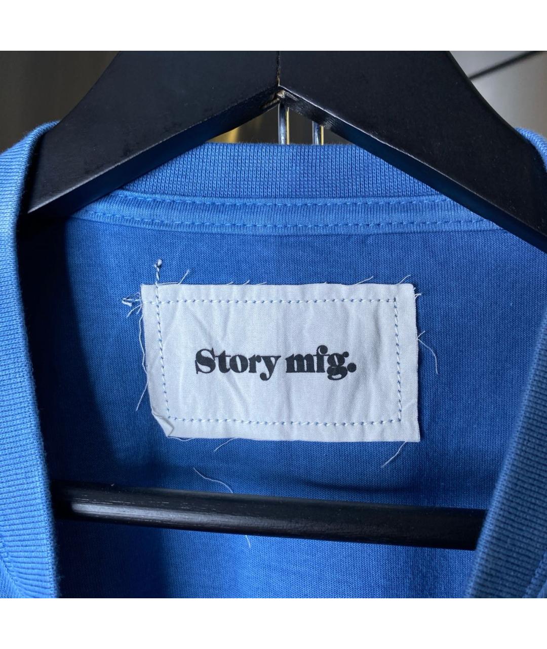 STORY mfg. Синяя хлопковая футболка, фото 3