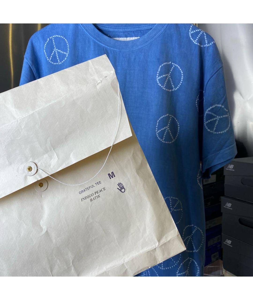 STORY mfg. Синяя хлопковая футболка, фото 4