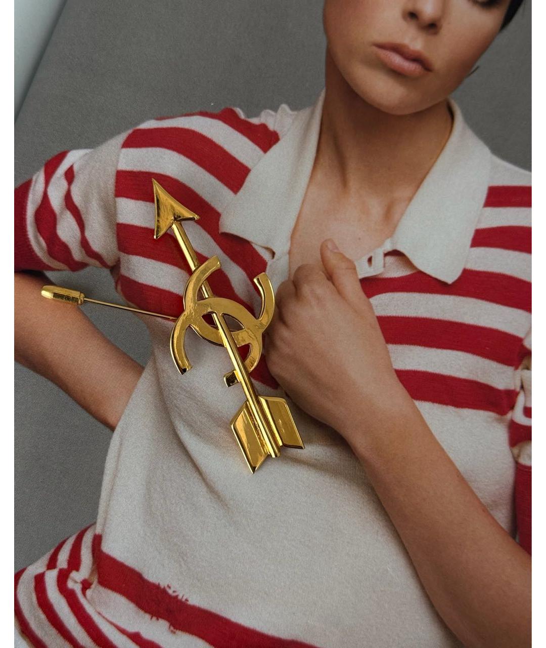 CHANEL Золотая булавка / брошь, фото 2