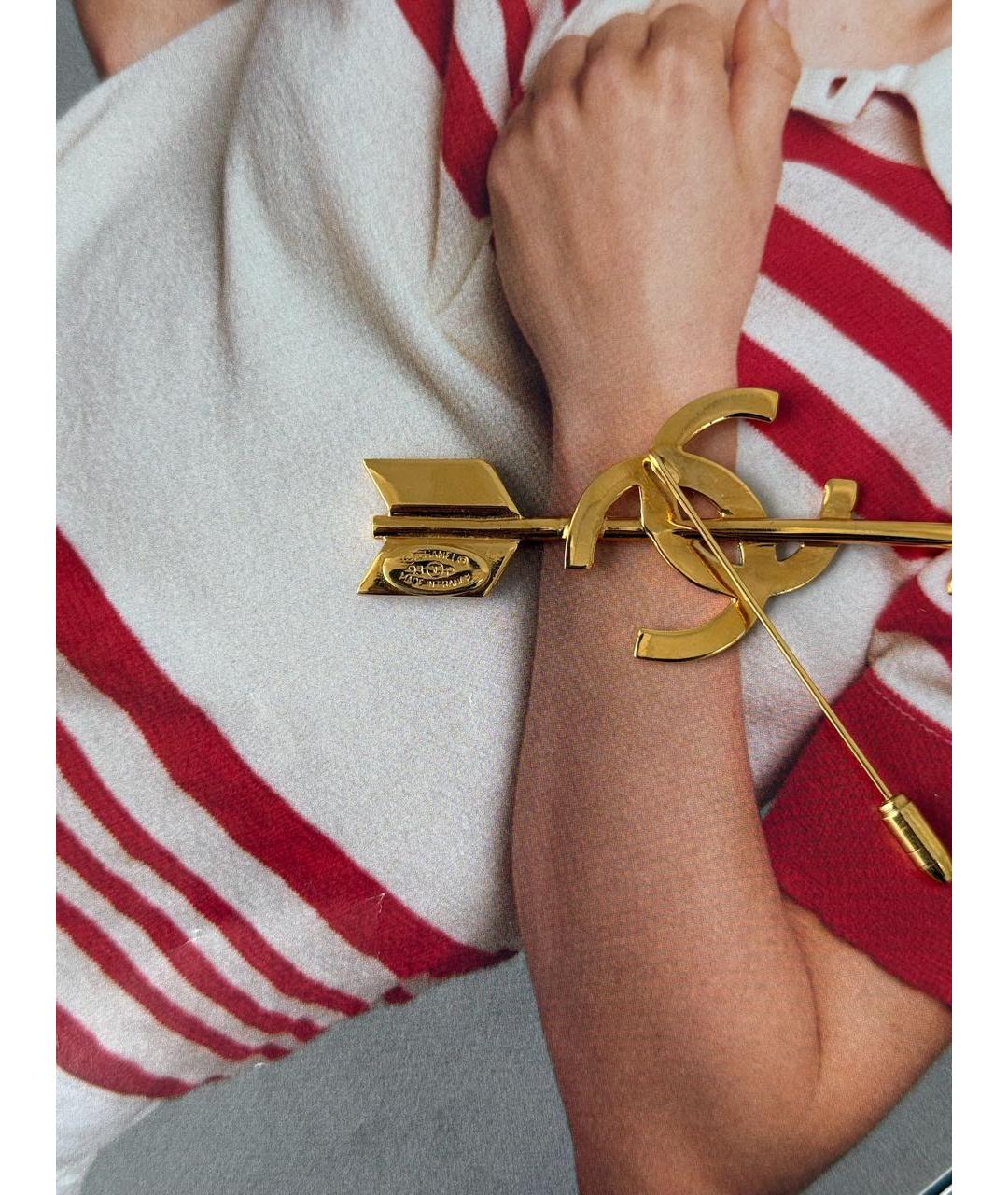 CHANEL Золотая булавка / брошь, фото 3