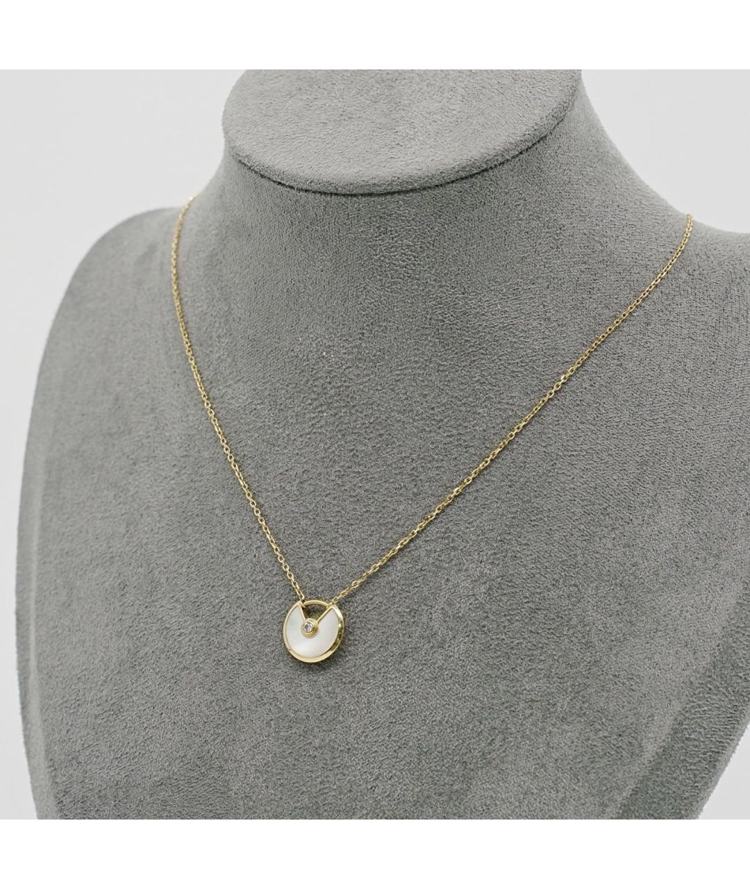 CARTIER Белое колье из желтого золота, фото 4