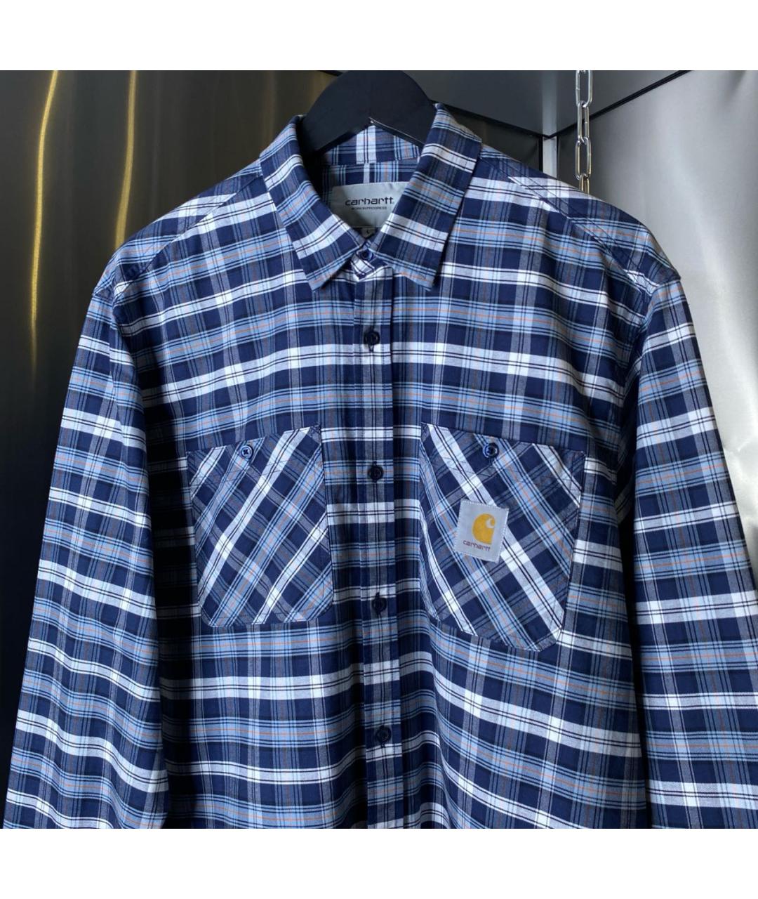 CARHARTT WIP Голубая хлопковая кэжуал рубашка, фото 2