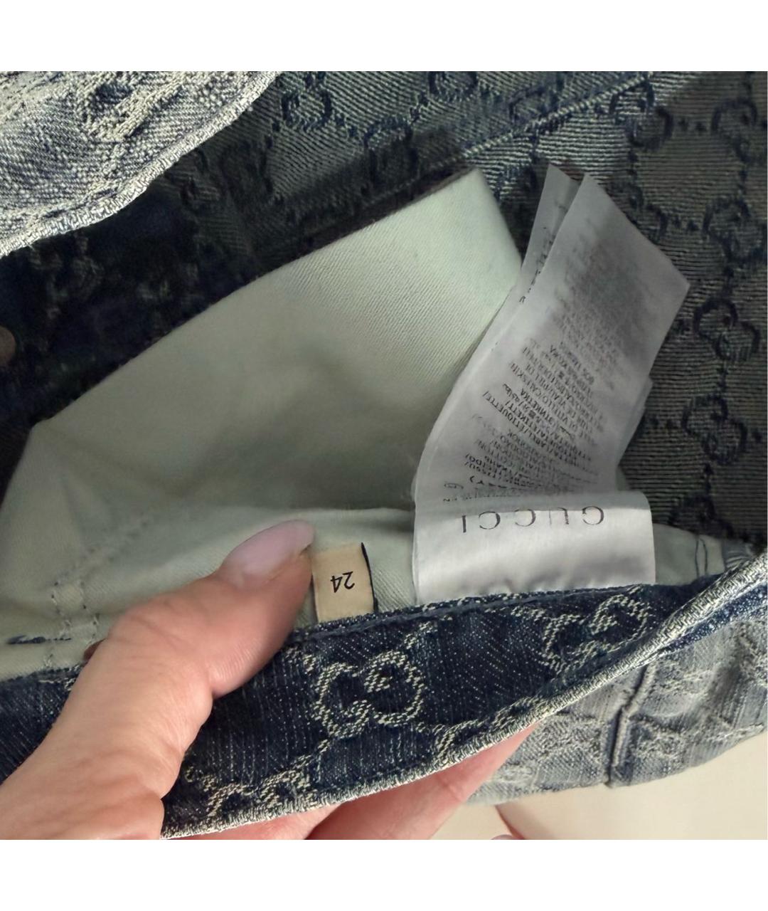 GUCCI Серые хлопковые прямые джинсы, фото 8