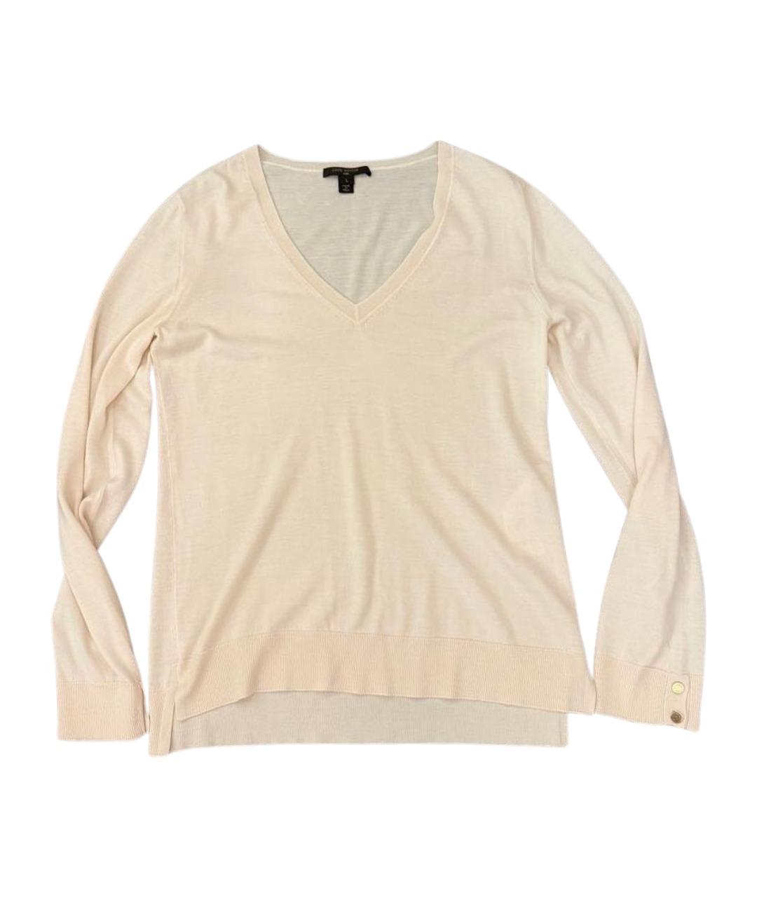 LOUIS VUITTON Бежевый кашемировый джемпер / свитер, фото 1