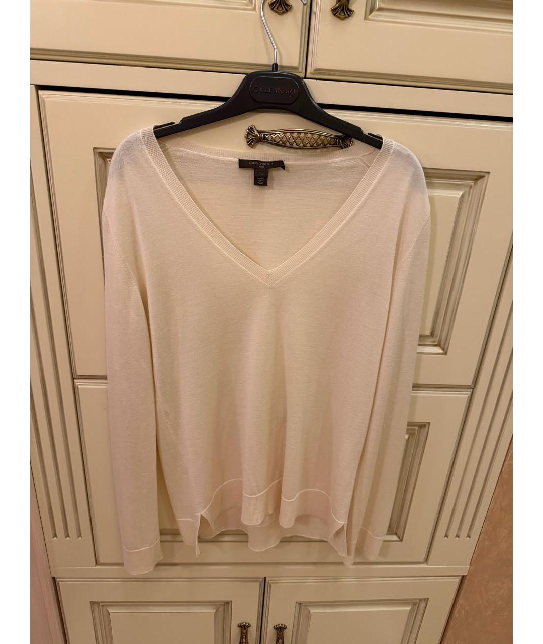 LOUIS VUITTON Бежевый кашемировый джемпер / свитер, фото 2
