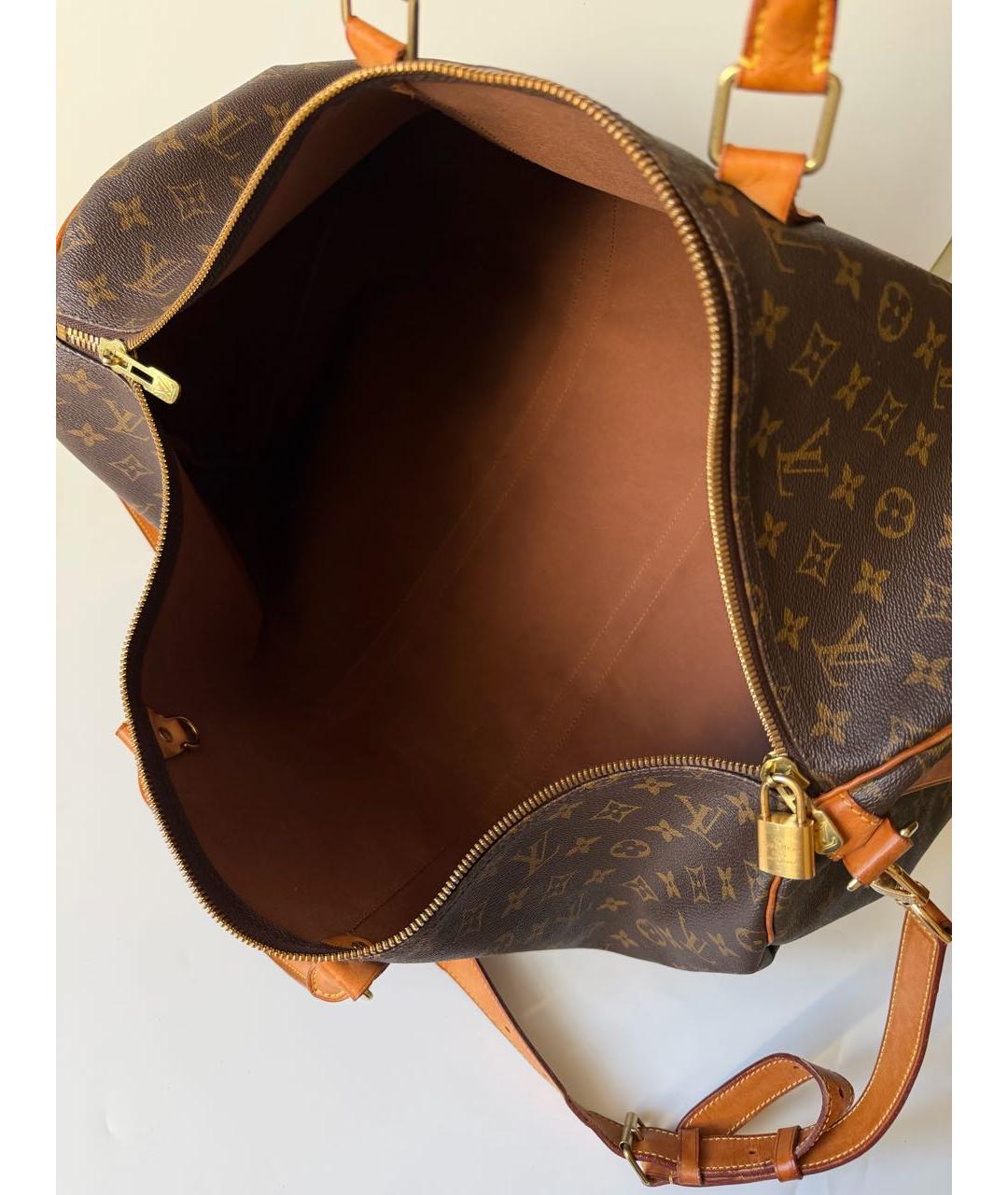 LOUIS VUITTON Коричневая дорожная/спортивная сумка из искусственной кожи, фото 4