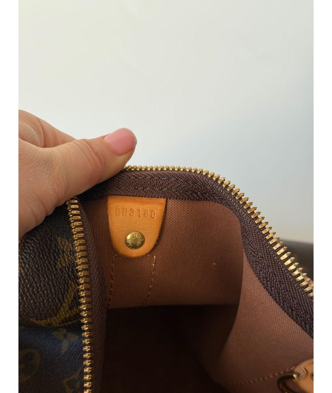 LOUIS VUITTON Коричневая дорожная/спортивная сумка из искусственной кожи, фото 3