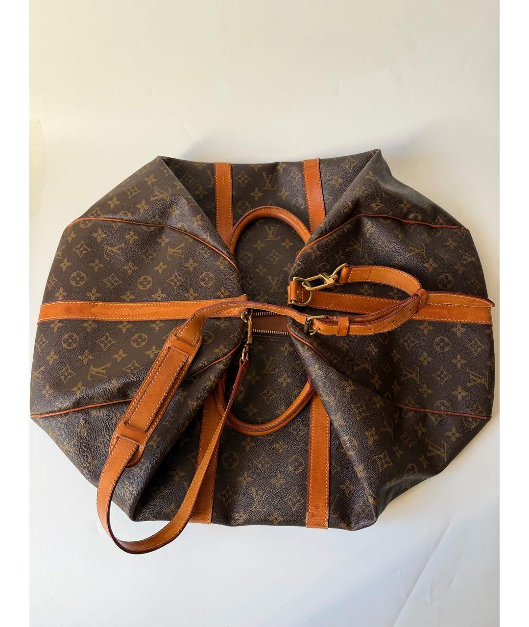 LOUIS VUITTON Коричневая дорожная/спортивная сумка из искусственной кожи, фото 8