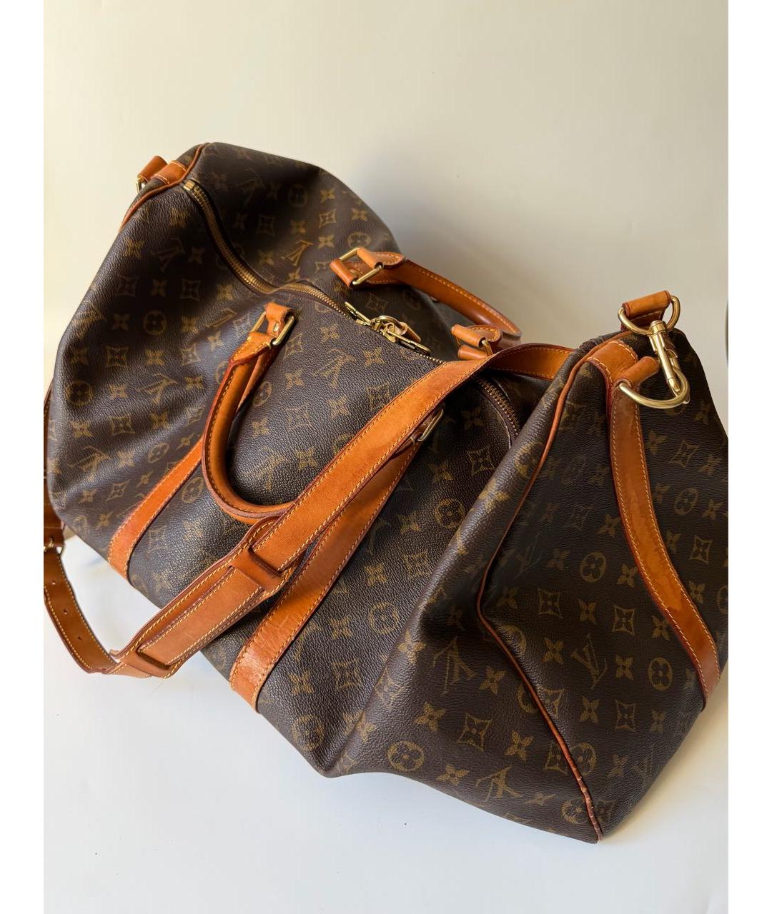 LOUIS VUITTON Коричневая дорожная/спортивная сумка из искусственной кожи, фото 2