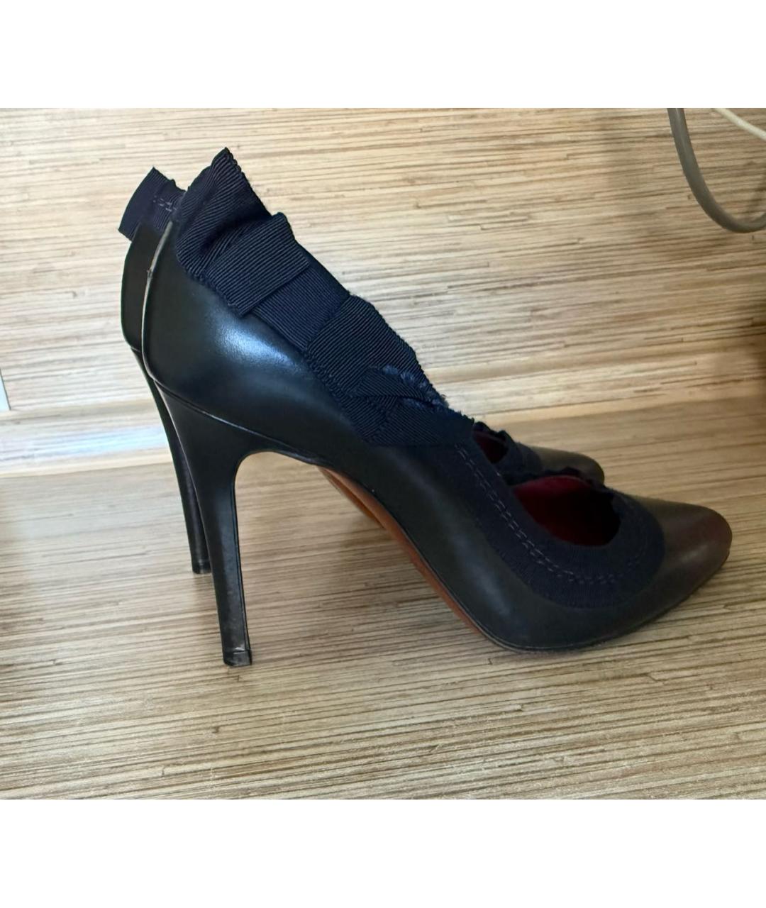 LANVIN Темно-синие кожаные туфли, фото 6