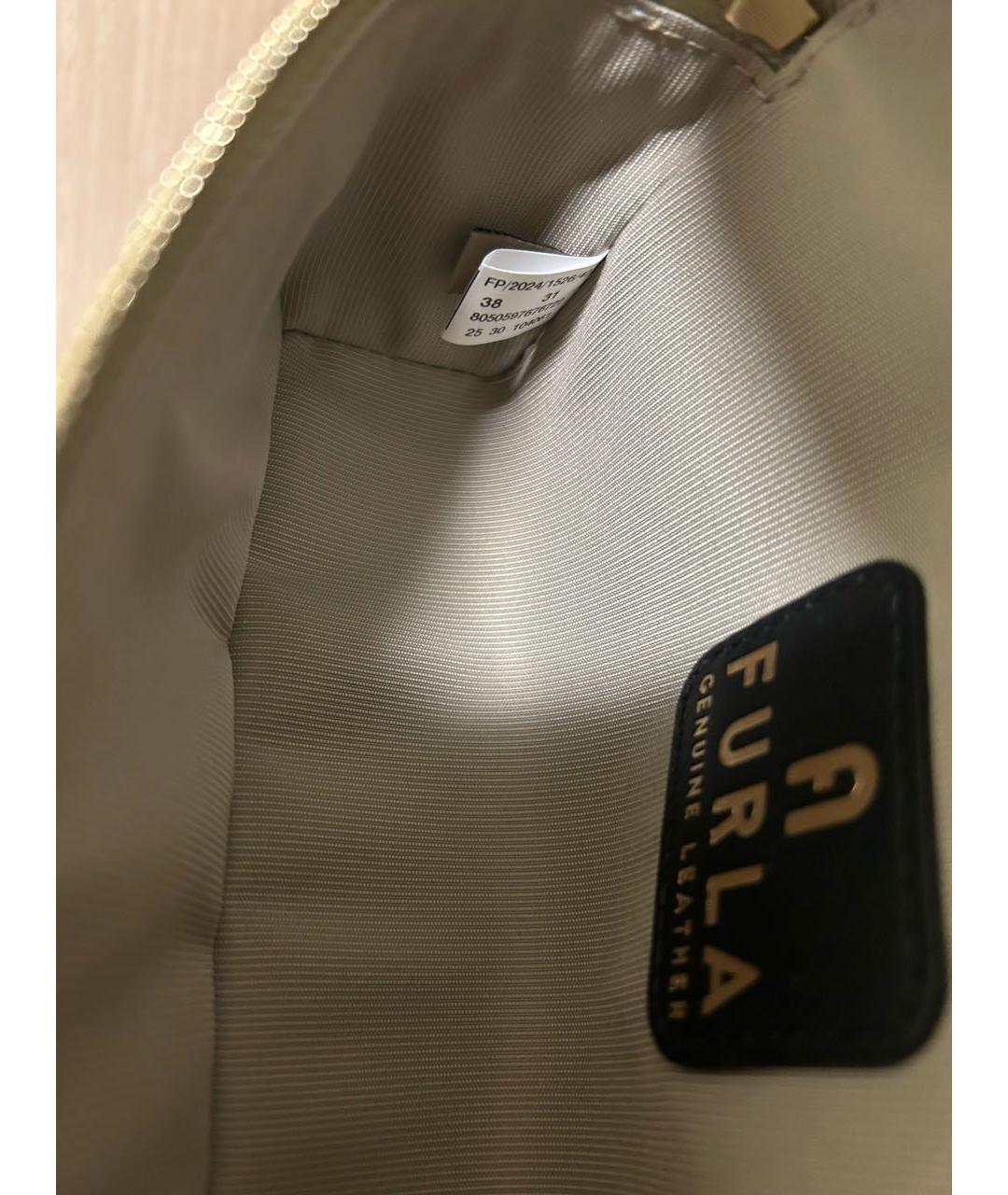 FURLA Зеленая кожаная сумка через плечо, фото 7