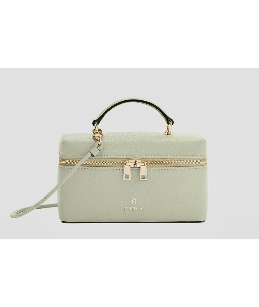 FURLA Зеленая кожаная сумка через плечо, фото 8