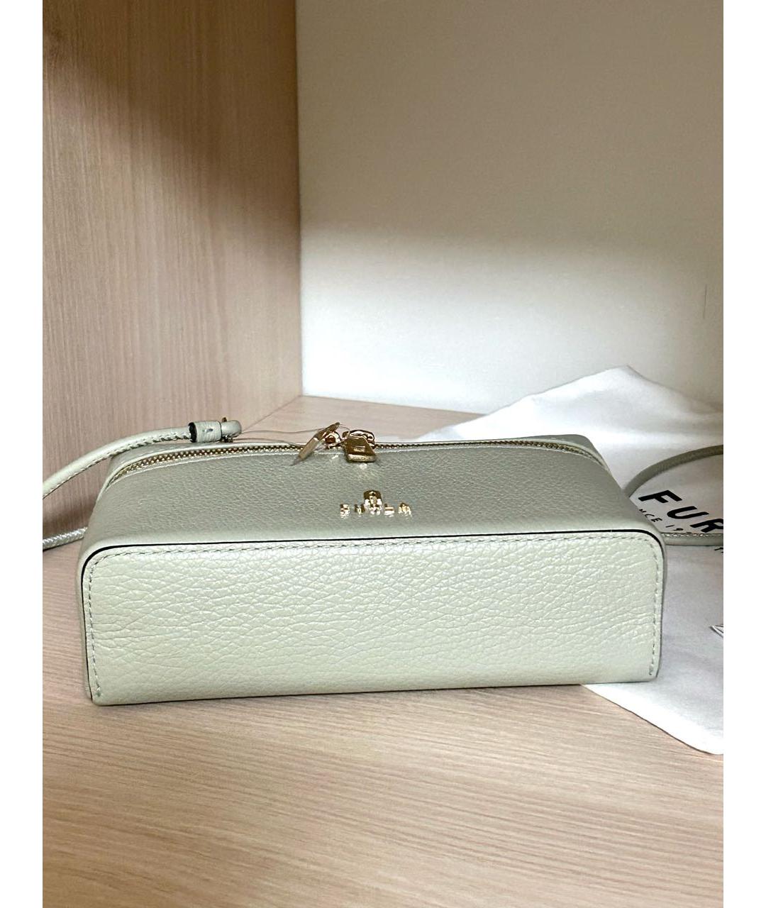 FURLA Зеленая кожаная сумка через плечо, фото 6