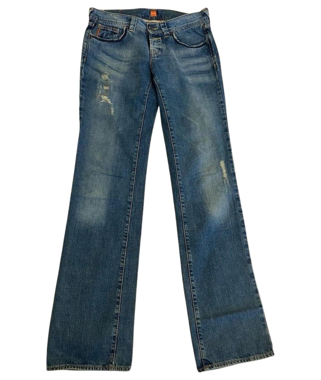 HUGO BOSS Синие хлопковые джинсы клеш, фото 1