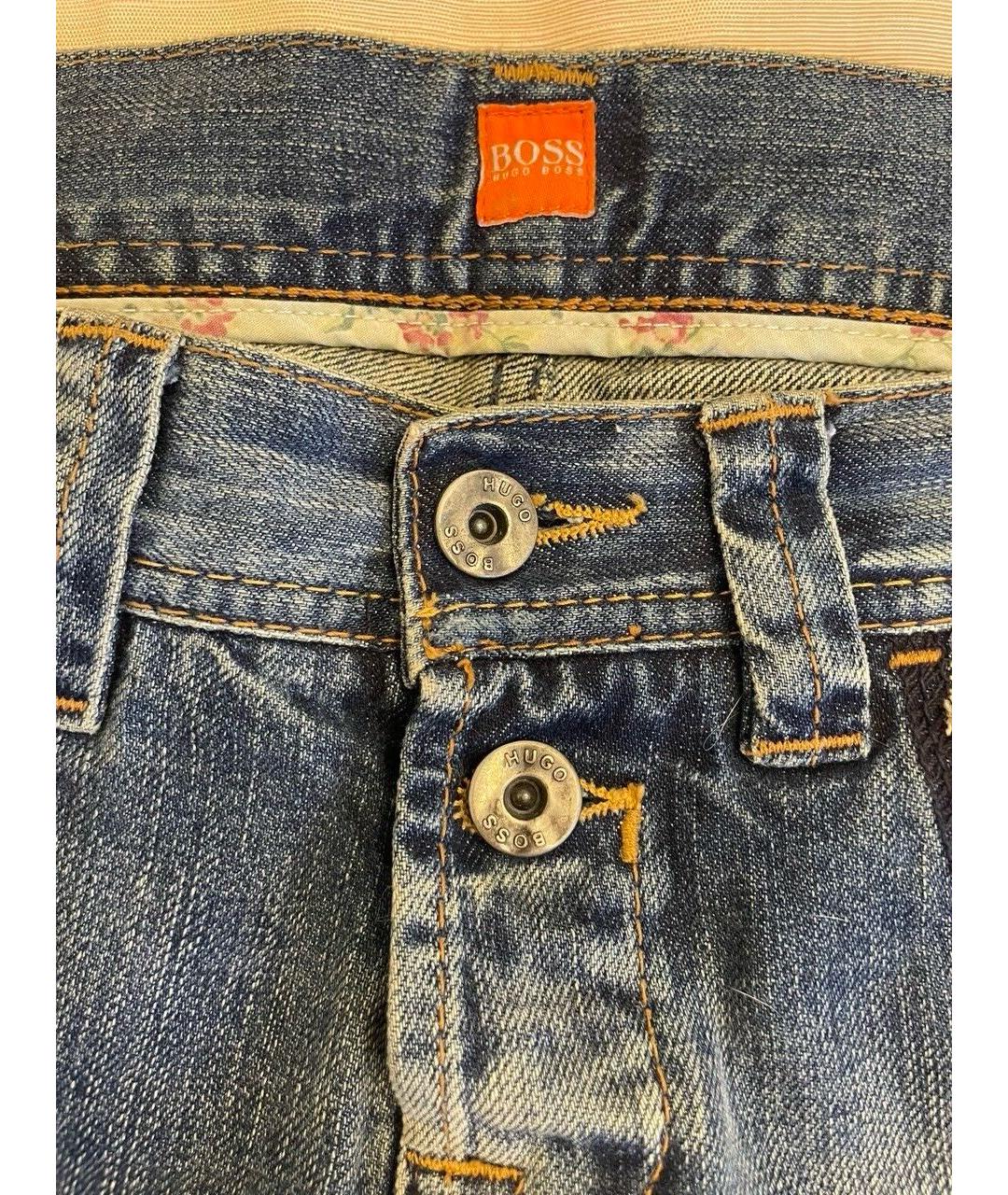 HUGO BOSS Синие хлопковые джинсы клеш, фото 3