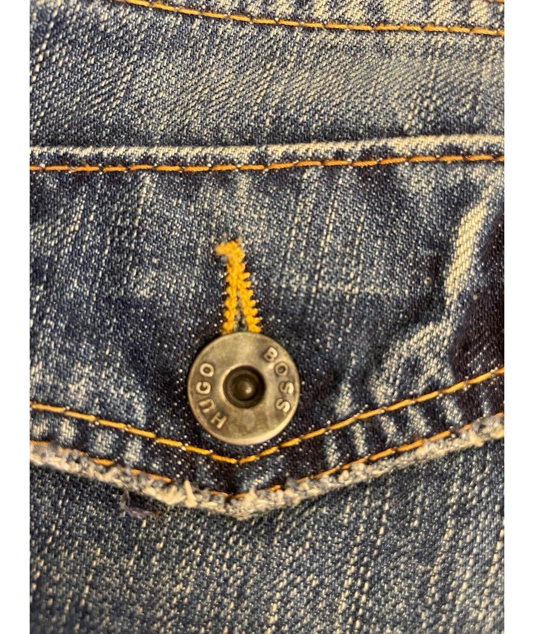 HUGO BOSS Синие хлопковые джинсы клеш, фото 4