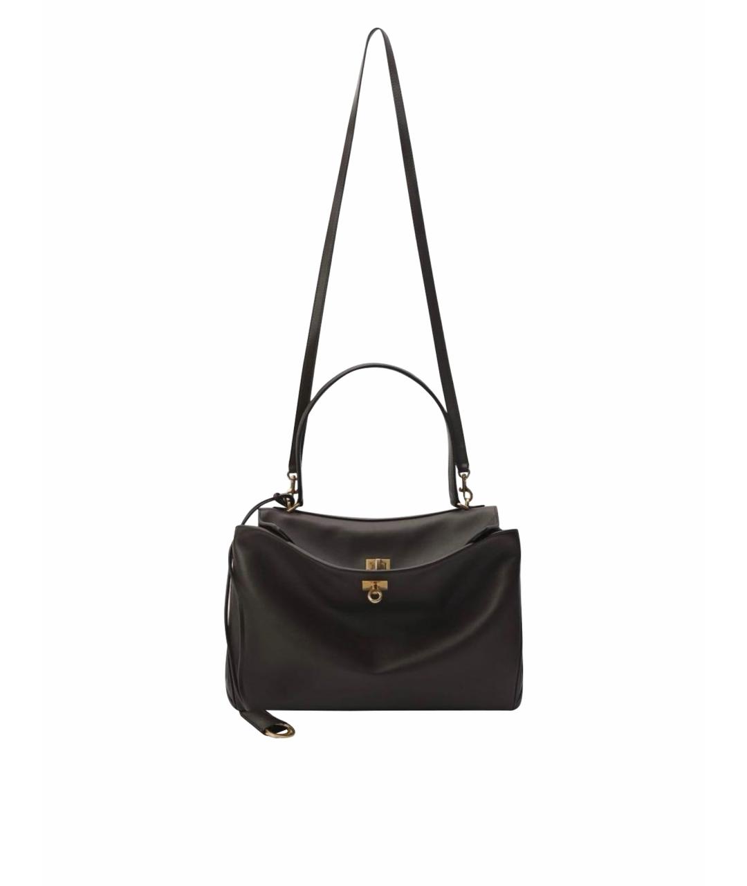 BALENCIAGA Коричневая кожаная сумка тоут, фото 1