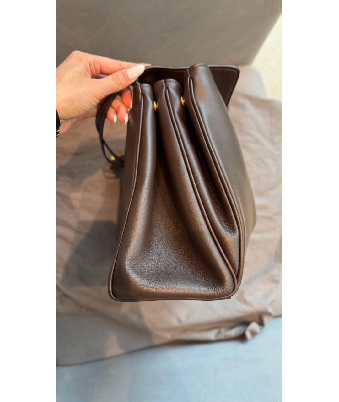BALENCIAGA Коричневая кожаная сумка тоут, фото 6