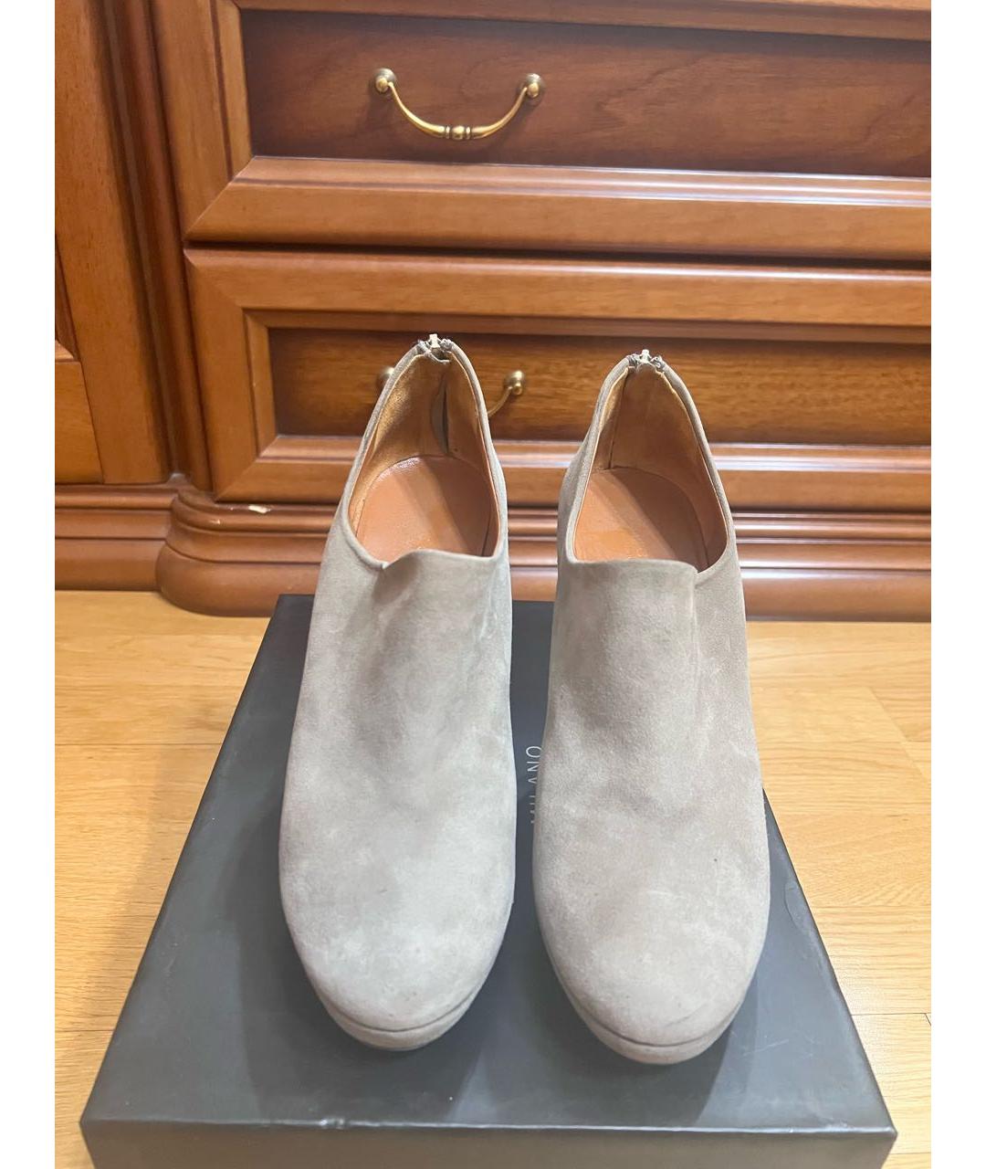 GUCCI Серые замшевые ботильоны, фото 2