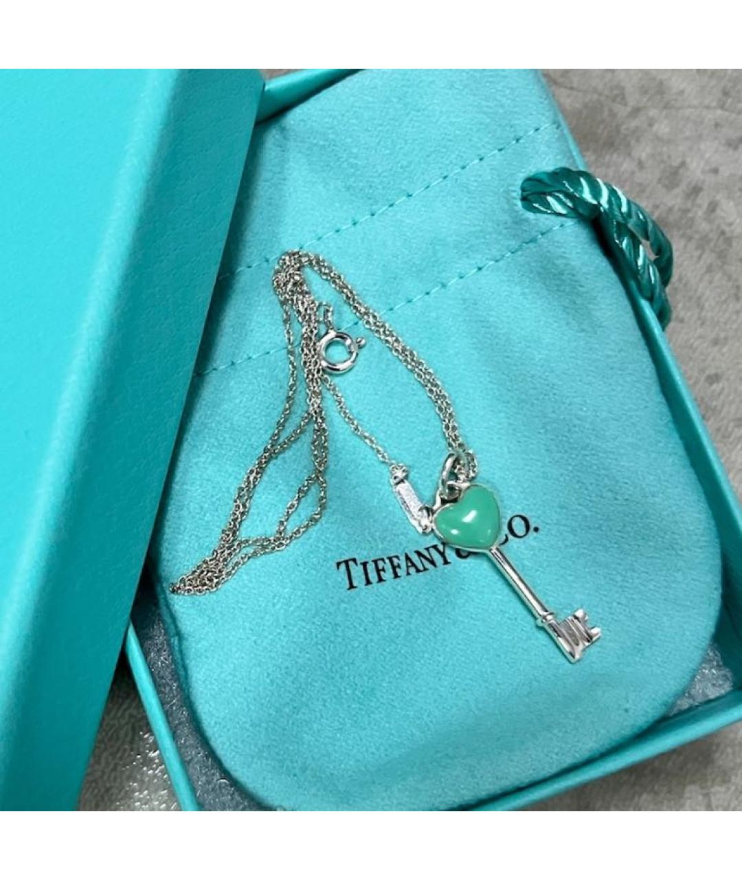 TIFFANY&CO Бирюзовая серебряная подвеска, фото 5