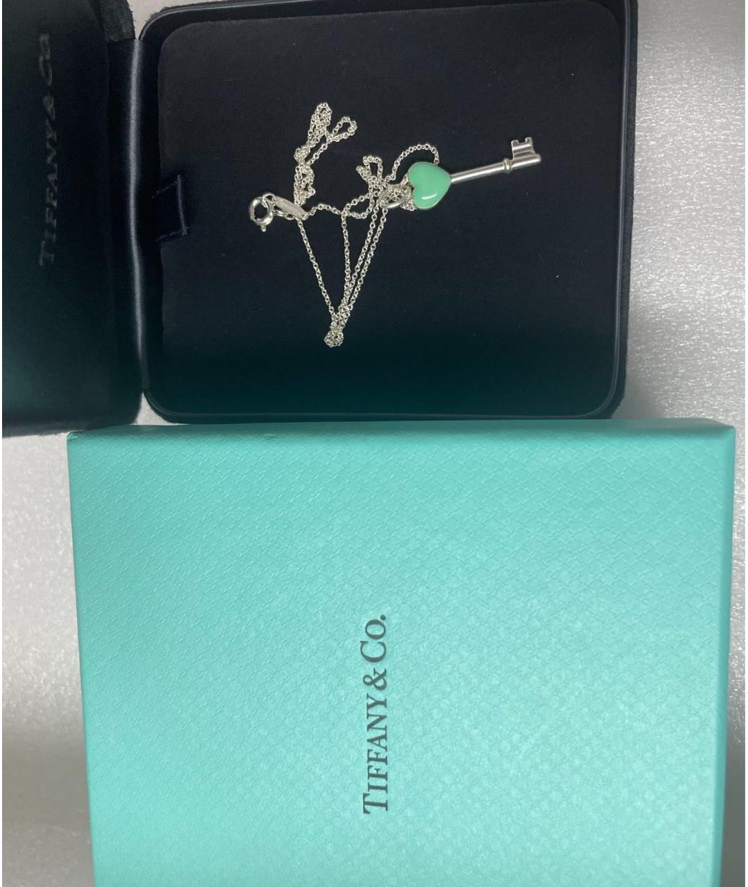 TIFFANY&CO Бирюзовая серебряная подвеска, фото 4