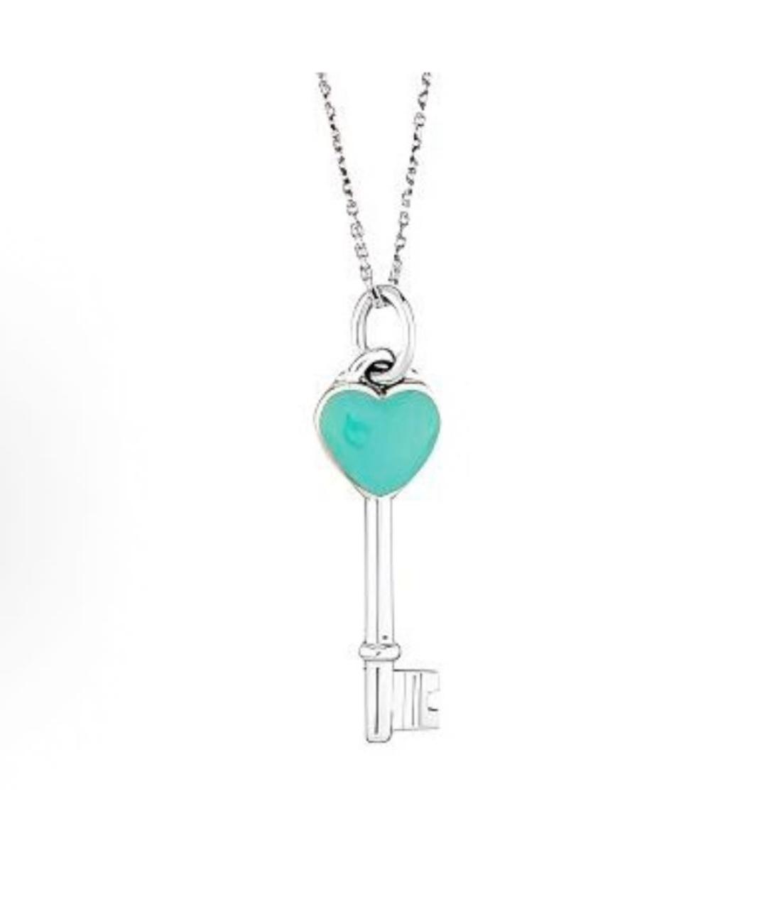 TIFFANY&CO Бирюзовая серебряная подвеска, фото 8
