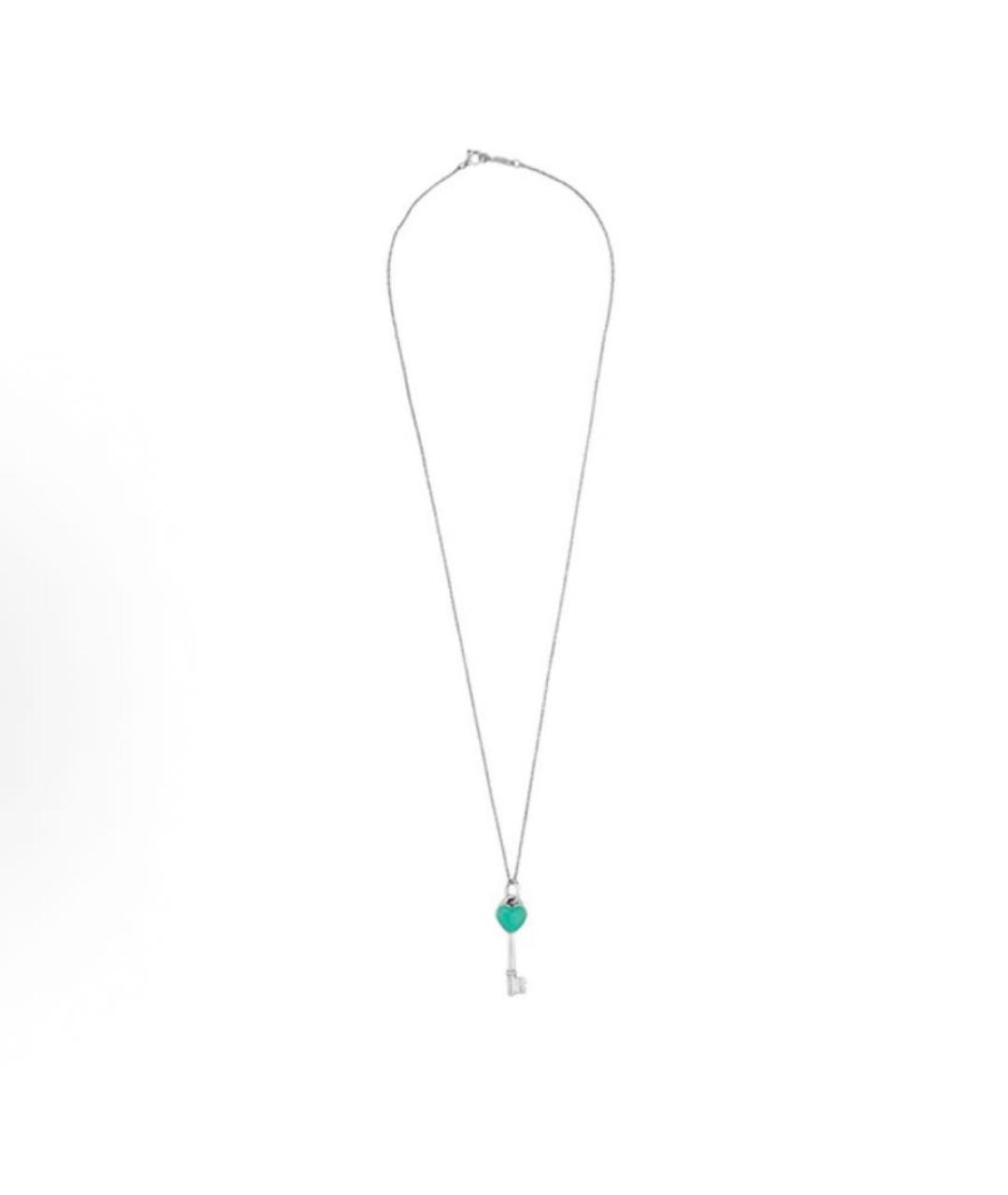 TIFFANY&CO Бирюзовая серебряная подвеска, фото 3