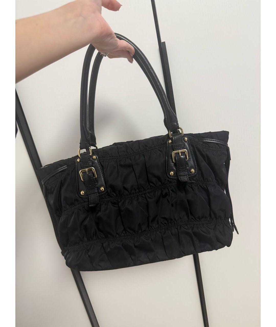 PRADA Черная синтетическая сумка тоут, фото 2