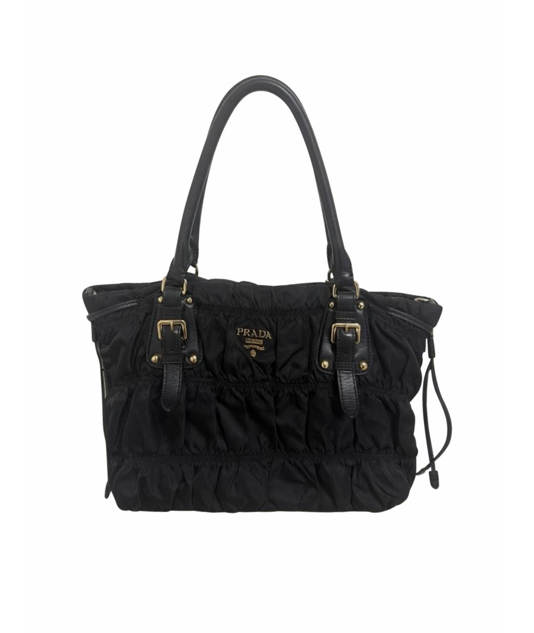PRADA Черная синтетическая сумка тоут, фото 1