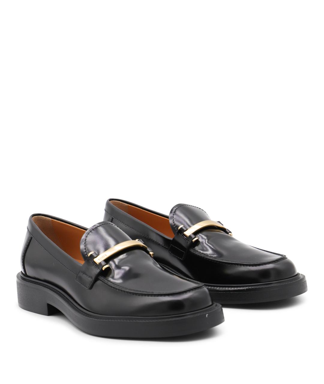 TOD'S Черные кожаные лоферы, фото 2