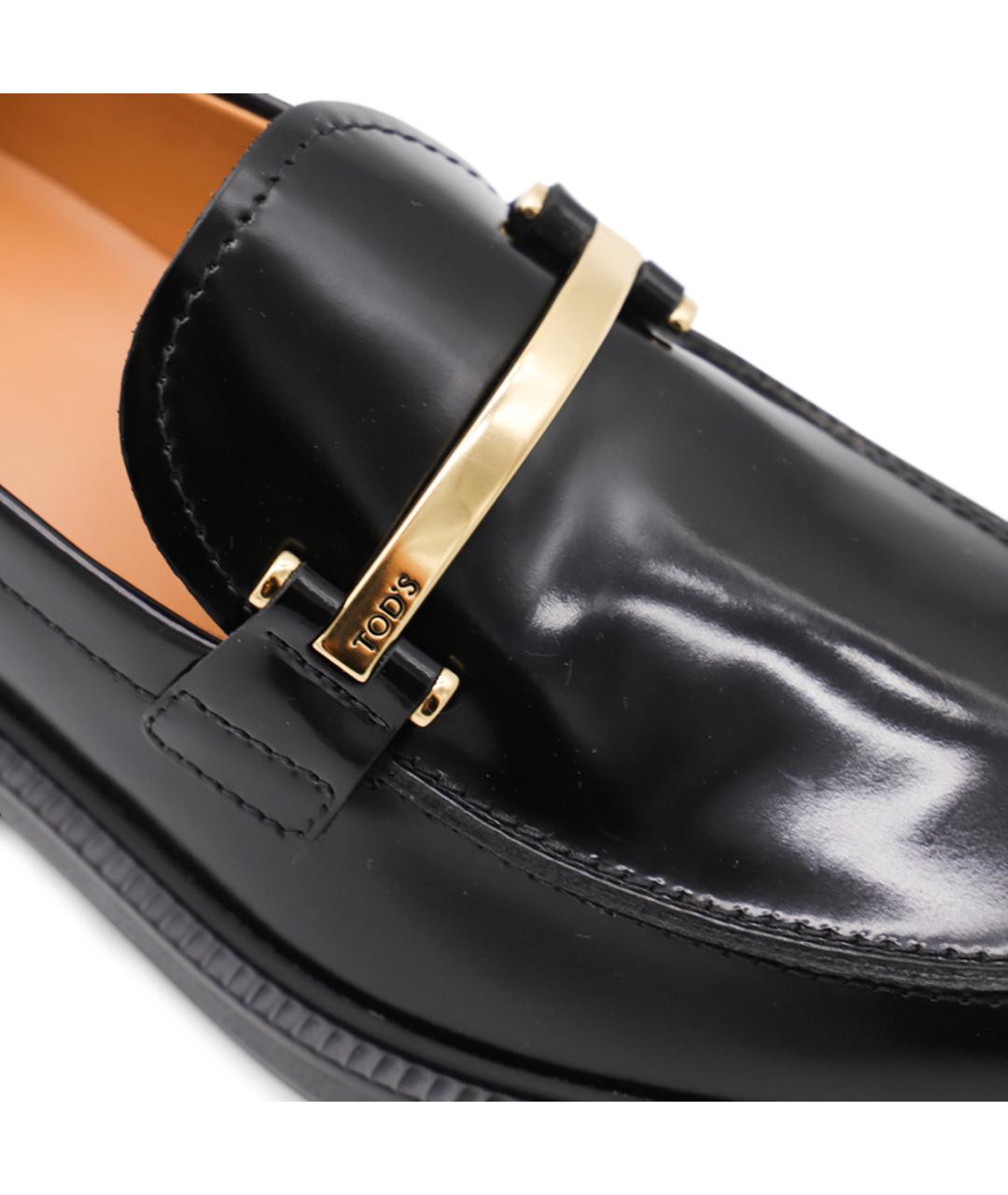 TOD'S Черные кожаные лоферы, фото 4