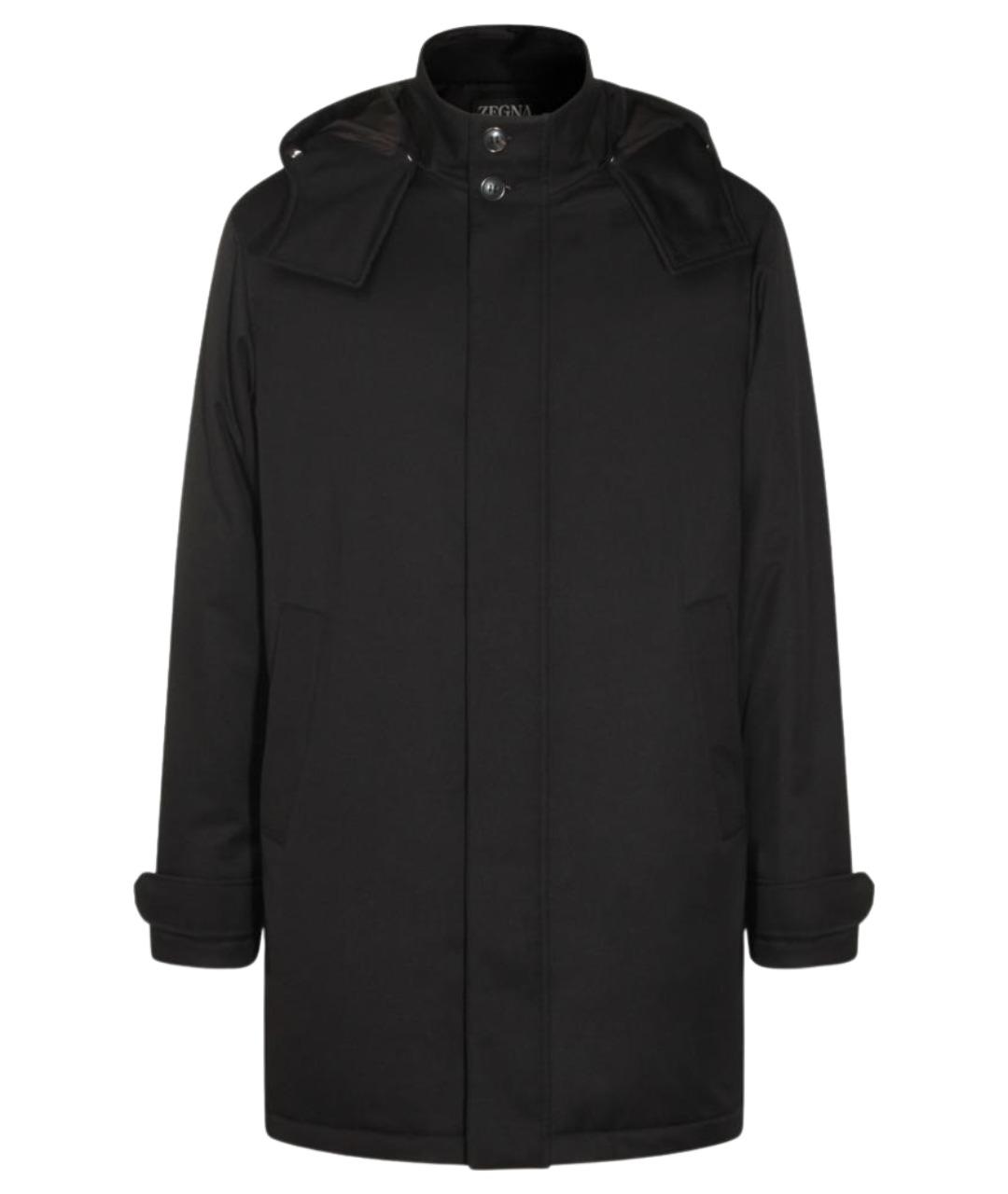 ZEGNA Черный полиэстеровый тренч / плащ, фото 1