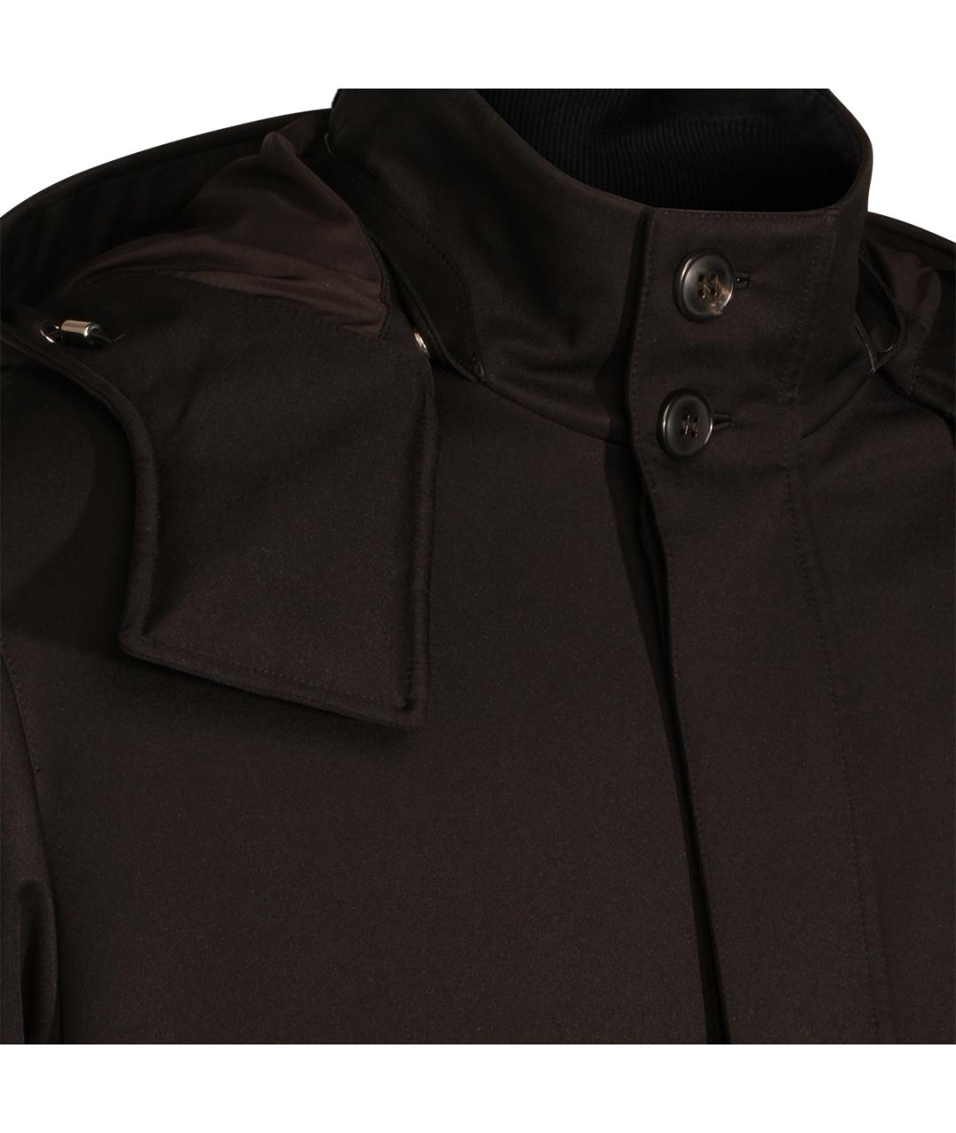 ZEGNA Черный полиэстеровый тренч / плащ, фото 4