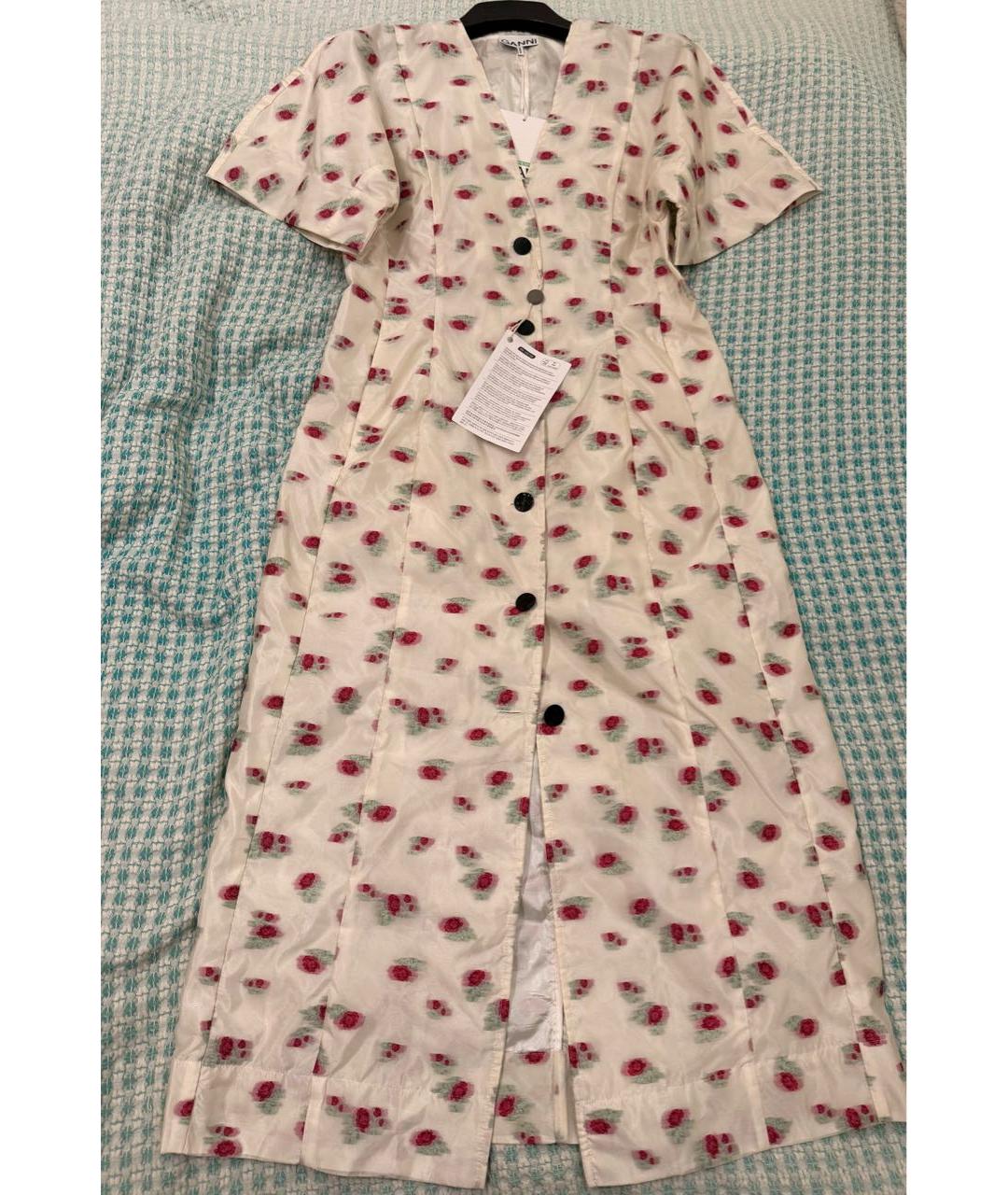 GANNI Мульти полиэстеровое повседневное платье, фото 2