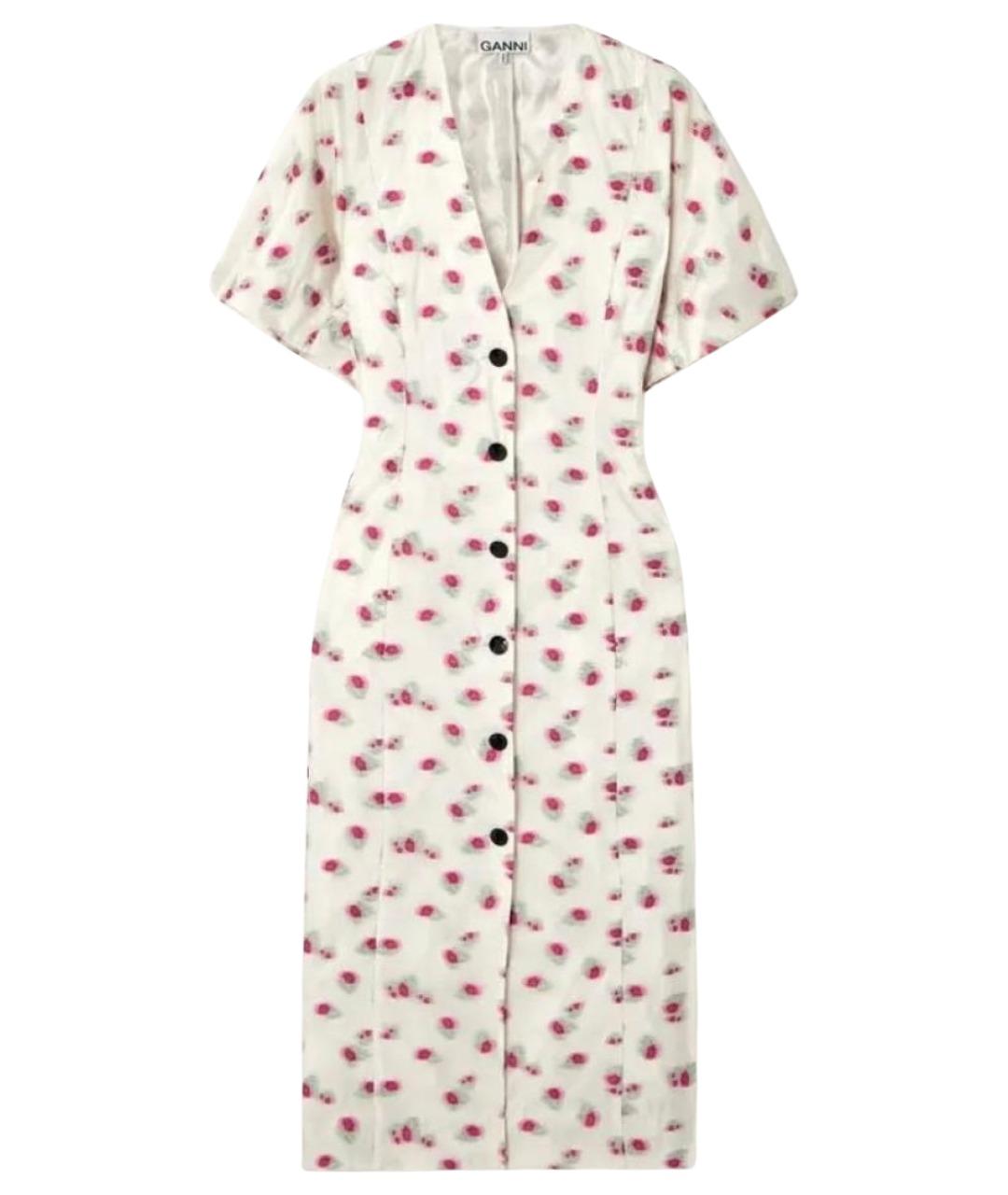 GANNI Мульти полиэстеровое повседневное платье, фото 1