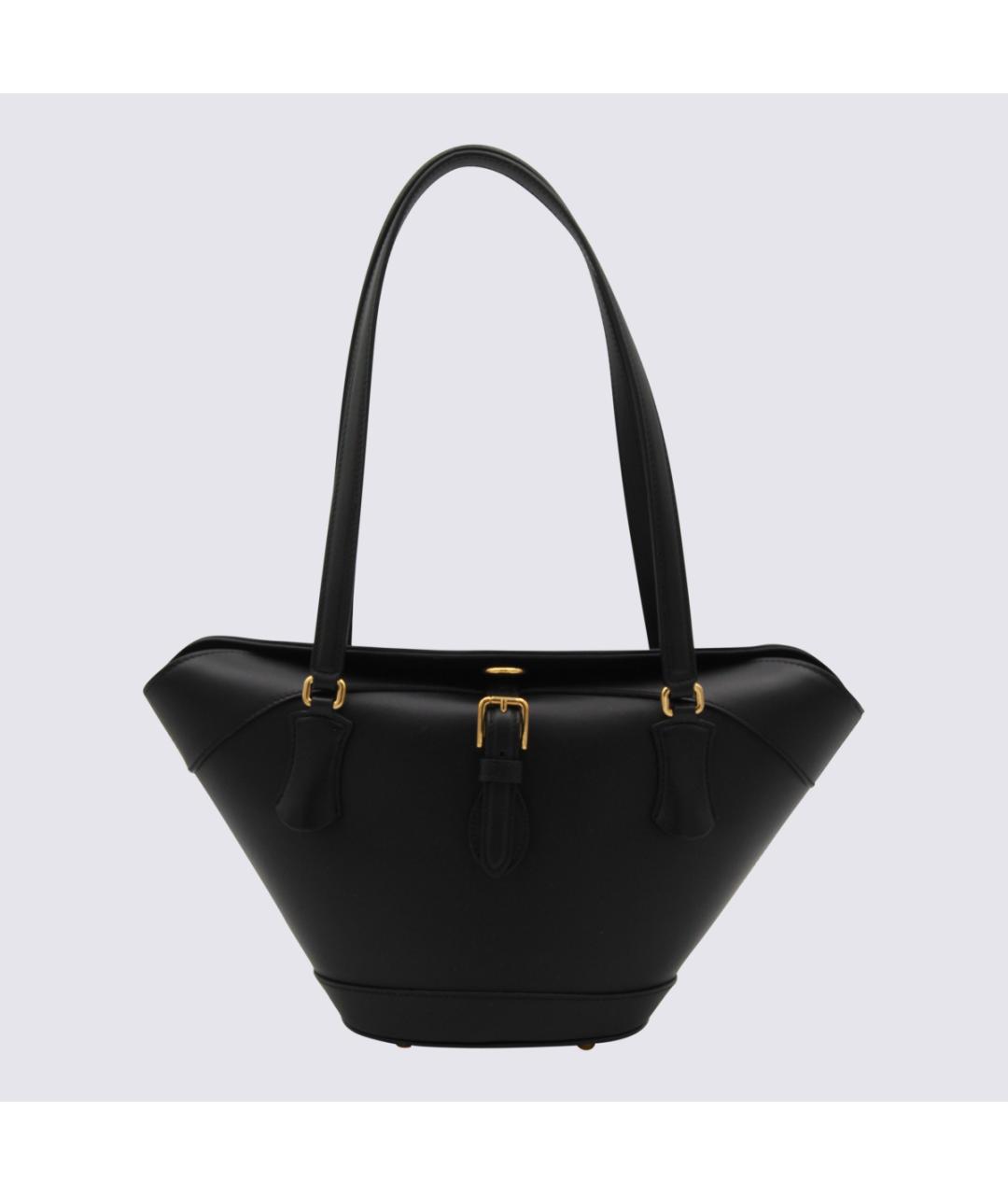 DOLCE&GABBANA Черная кожаная сумка тоут, фото 2