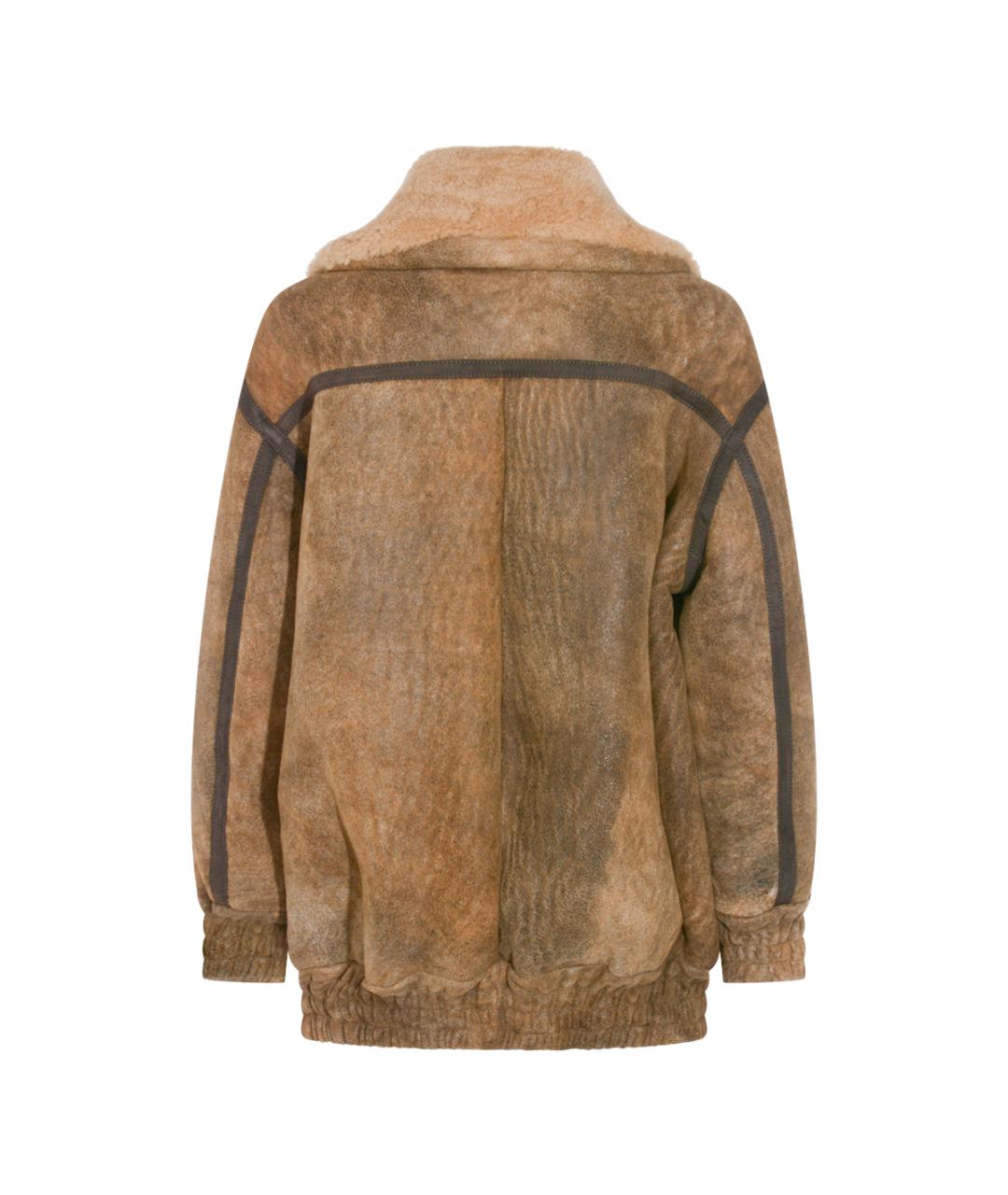 SANTORO Коричневая кожаная куртка, фото 2