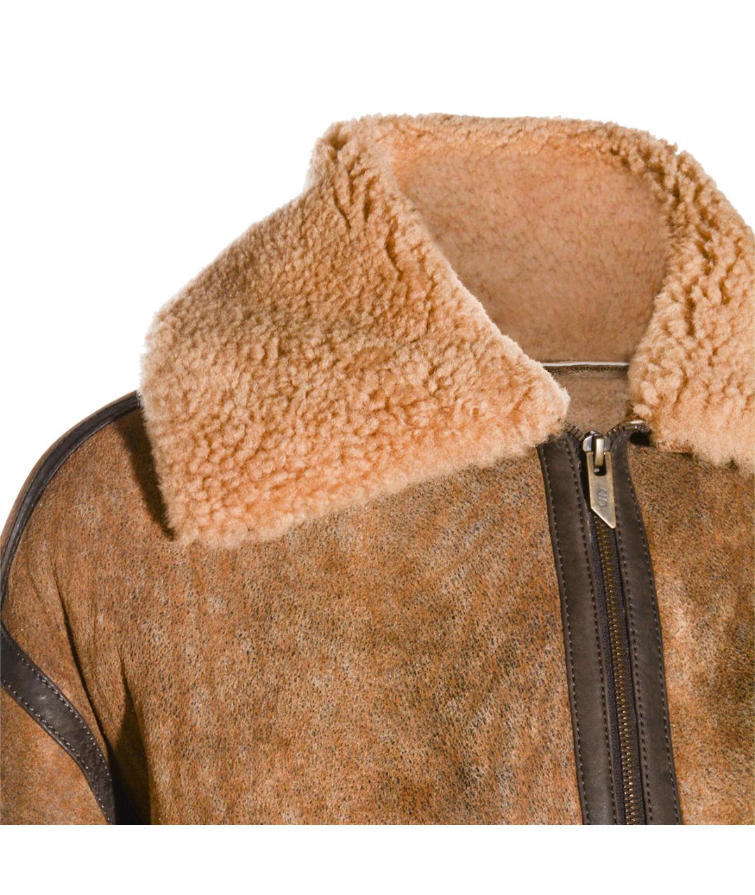 SANTORO Коричневая кожаная куртка, фото 3