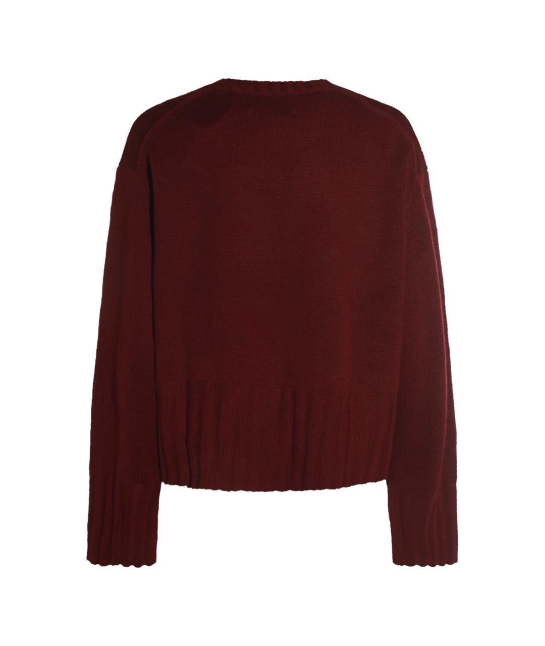ALLUDE Бордовый шерстяной джемпер / свитер, фото 2