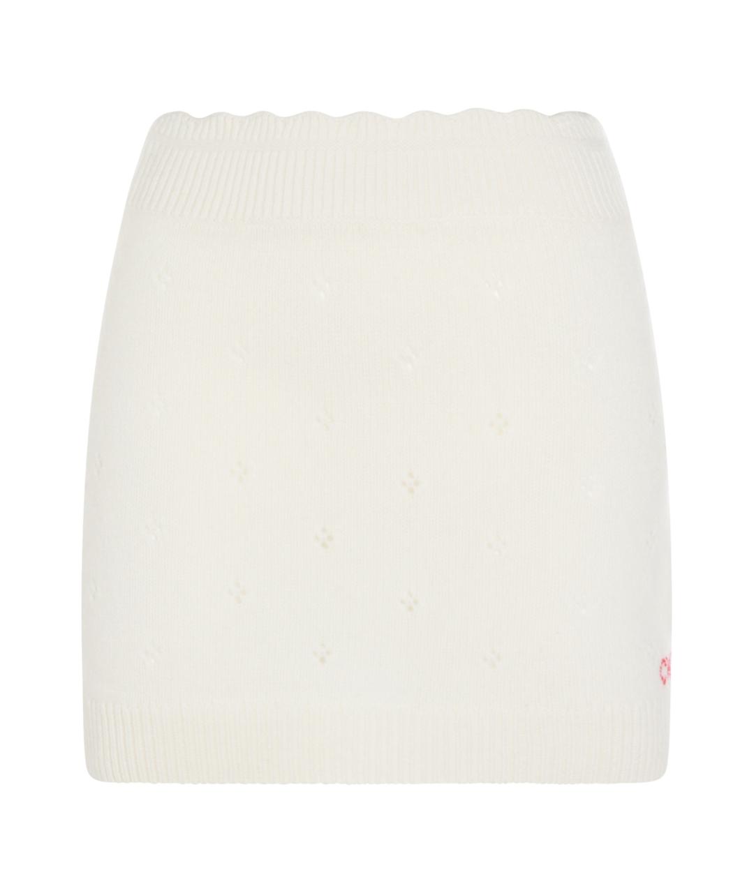CHLOE Белая шерстяная юбка мини, фото 1
