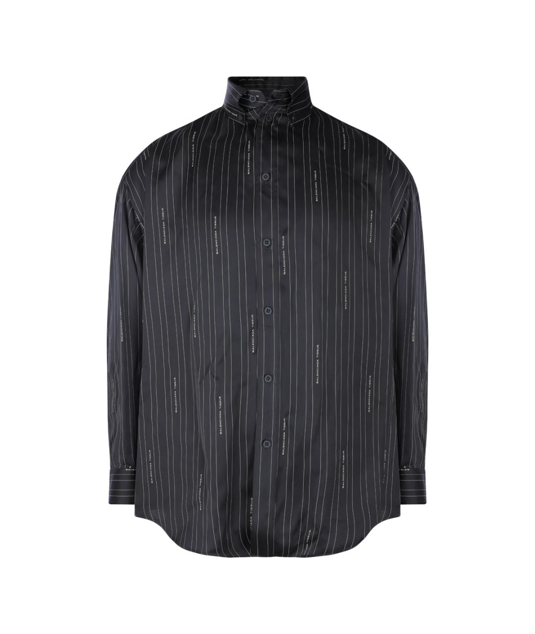 BALENCIAGA Черная вискозная рубашка, фото 1