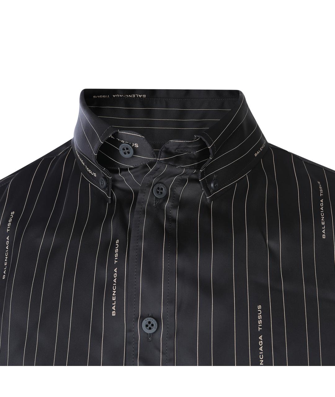 BALENCIAGA Черная вискозная рубашка, фото 3